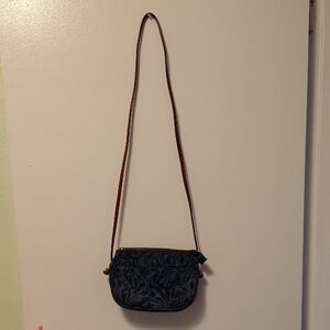 Patricia Nash Blue and Brown Crossbody Bag